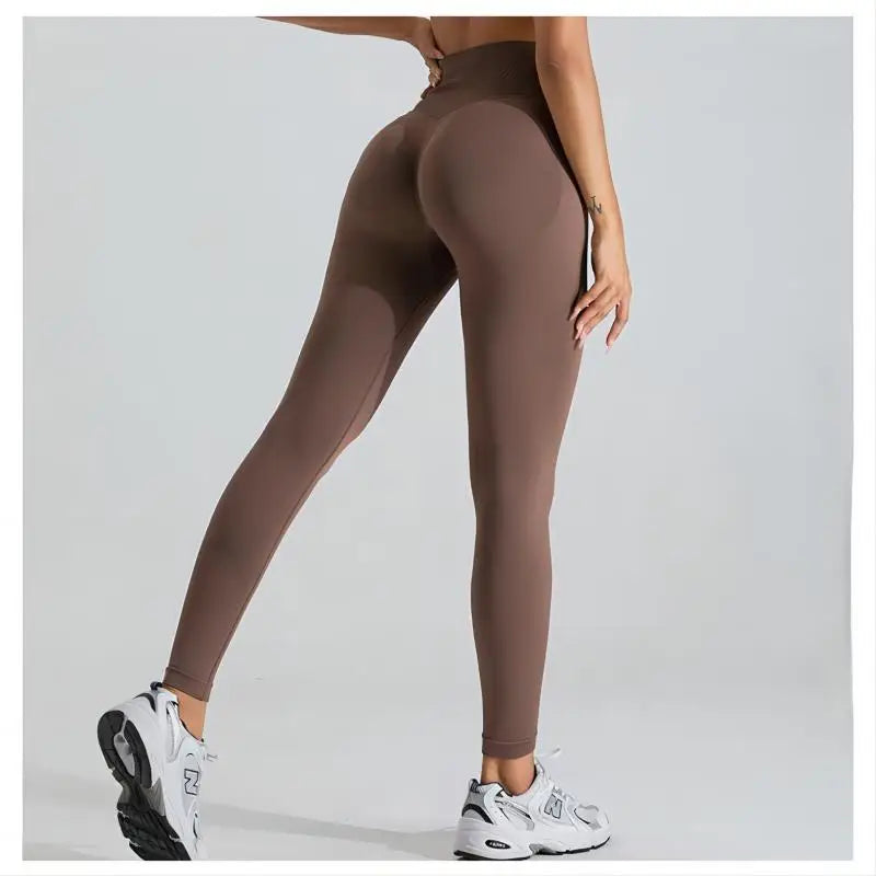 Women'S Seamless Yoga Leggings Sexy High Waist Tummy Control Scrunch Butt Lifting GYM Workout Pants Outdoor Sports Fitness